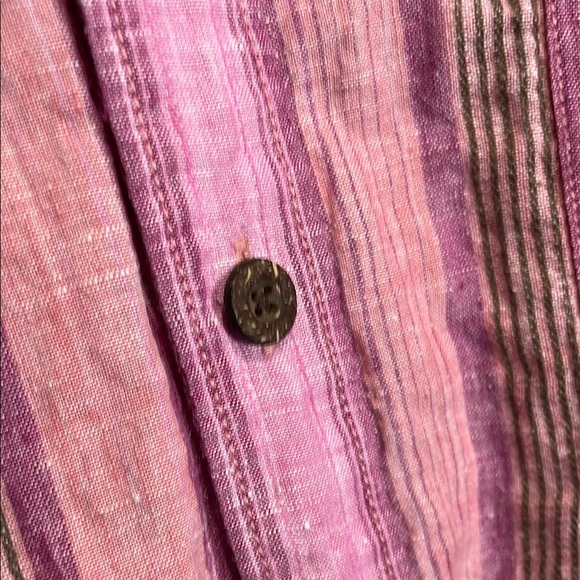 Tommy Bahama Pink Casual Button Down Shirt 100% linen - Picture 5 of 6